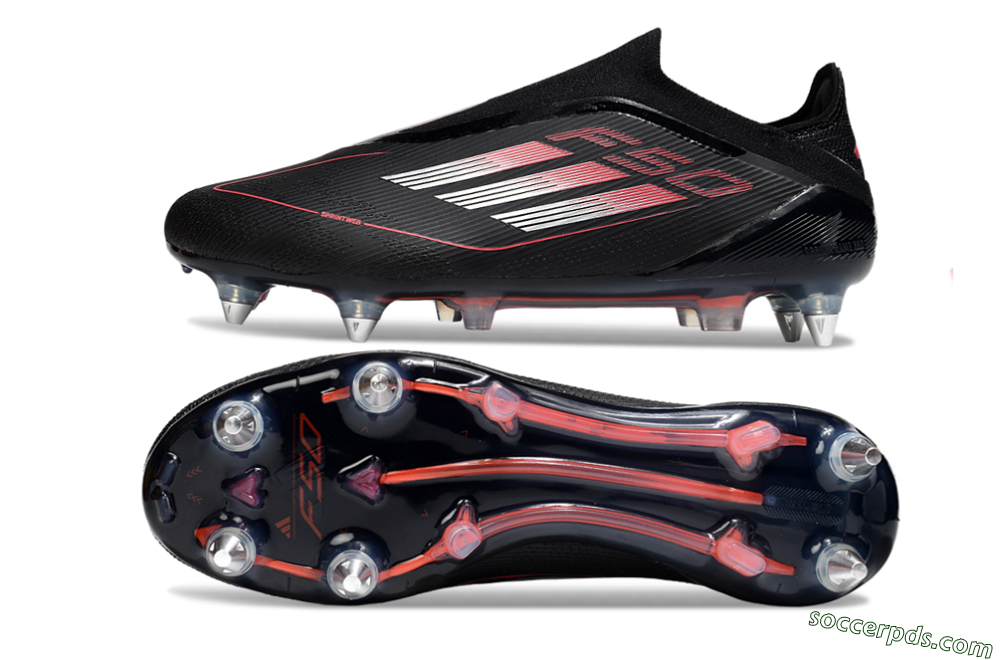 Adidas F50 Elite Laceless SG Low-Tops Football Boots - Black/Silver/Red 0