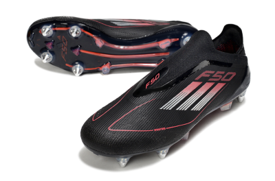 Adidas F50 Elite Laceless SG Low-Tops Football Boots - Black/Silver/Red