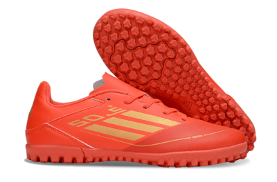Adidas F50 Club TF Low-Tops Football Shoes - Red/Gold