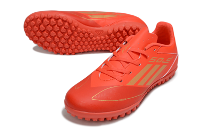Adidas F50 Club TF Low-Tops Football Shoes - Red/Gold