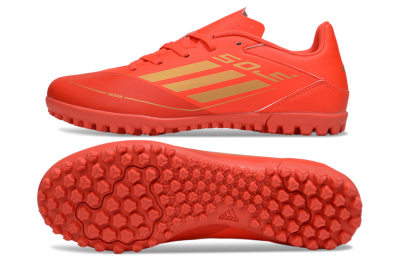Adidas F50 Club TF Low-Tops Football Shoes - Red/Gold