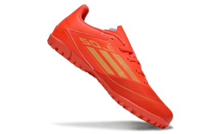 Adidas F50 Club TF Low-Tops Football Shoes - Red/Gold