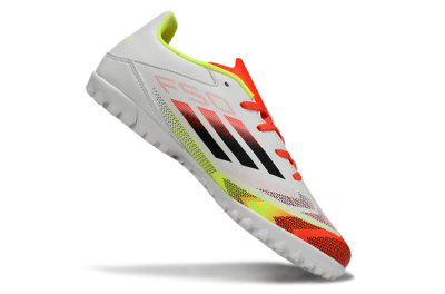 Adidas F50 Club TF Low-Tops Football Shoes - White/Red/Yellow