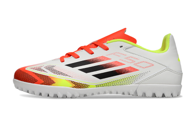 Adidas F50 Club TF Low-Tops Football Shoes - White/Red/Yellow