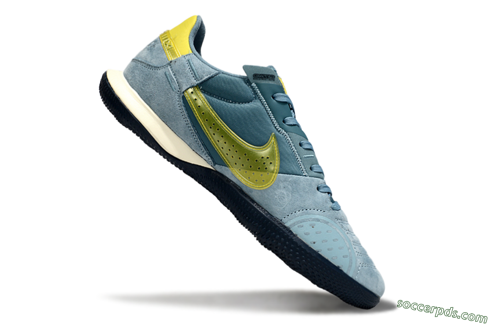 Nike Street Gato IC Low-Tops Football Shoes - Blue/Yellow 4
