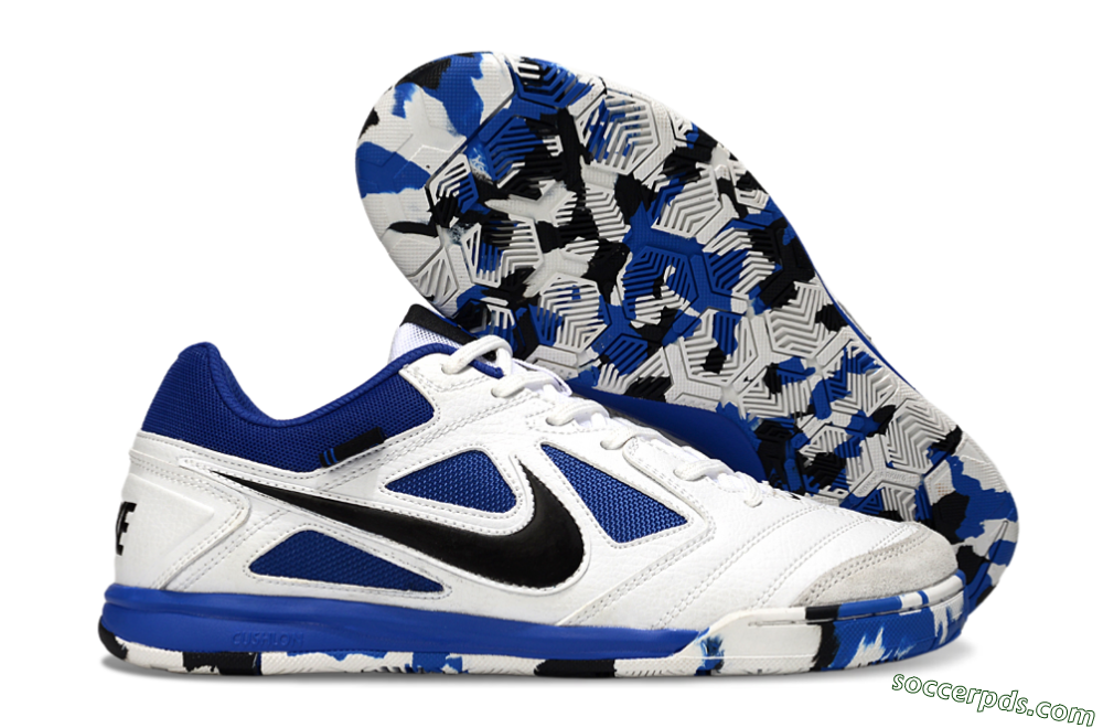 Nike Lunar Gato 2 IC Low-Tops Football Shoes - White/Blue/Black 1
