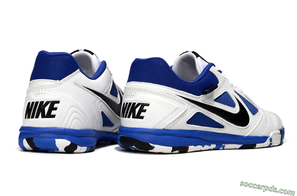 Nike Lunar Gato 2 IC Low-Tops Football Shoes - White/Blue/Black 6