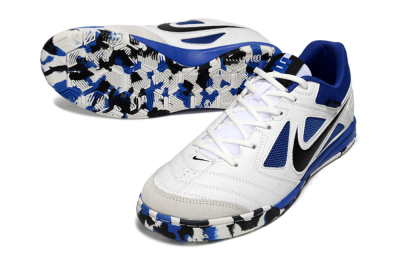 Nike Lunar Gato 2 IC Low-Tops Football Shoes - White/Blue/Black