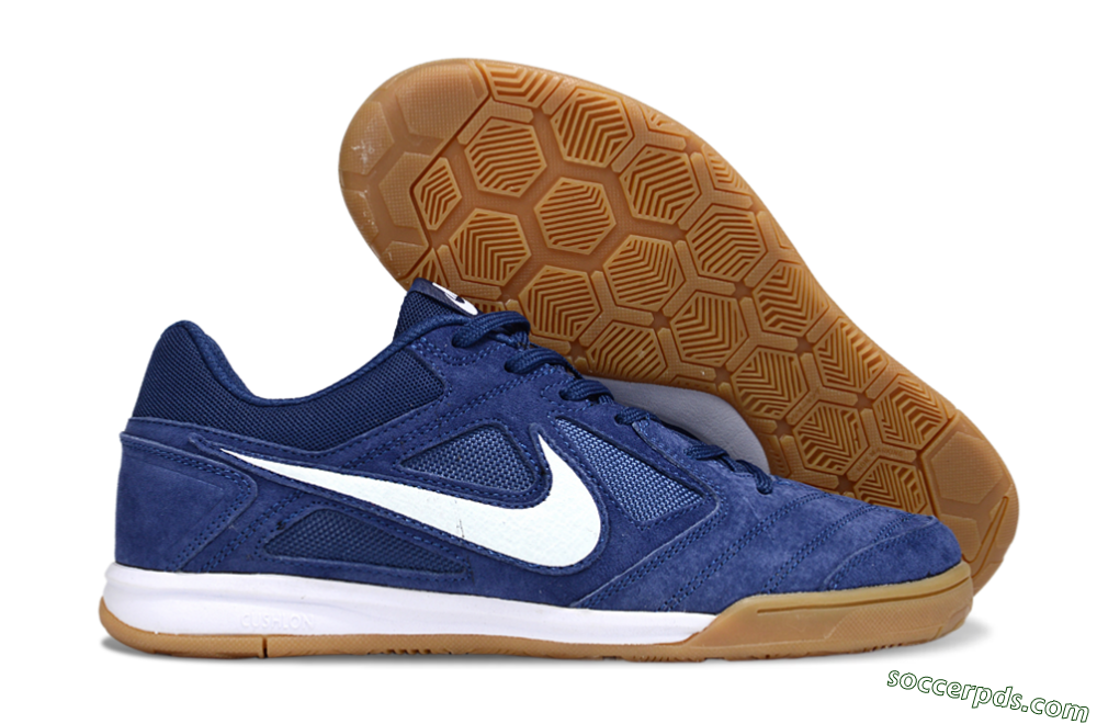 Nike Lunar Gato 2 IC Low-Tops Football Shoes - Blue/White 1