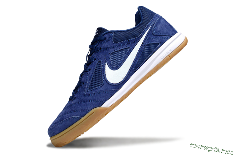 Nike Lunar Gato 2 IC Low-Tops Football Shoes - Blue/White 5