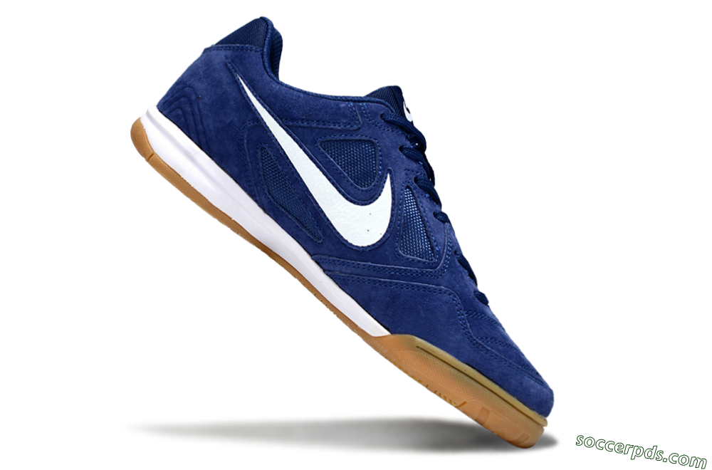 Nike Lunar Gato 2 IC Low-Tops Football Shoes - Blue/White 4