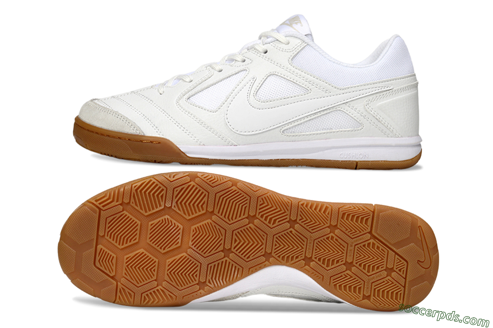 Nike Lunar Gato 2 IC Low-Tops Football Shoes - Beige/White 0