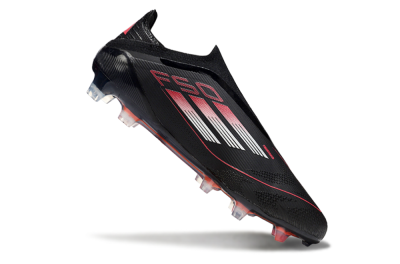 Adidas F50 Elite Laceless FG Low-Tops Football Boots - Black/Silver/Red