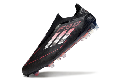 Adidas F50 Elite Laceless FG Low-Tops Football Boots - Black/Silver/Red