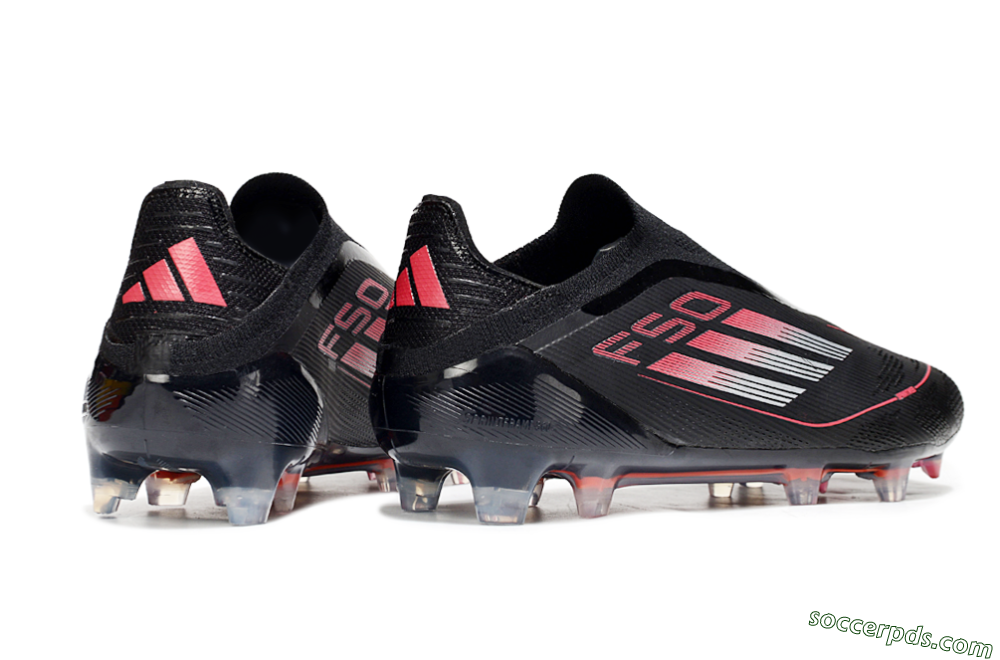 Adidas F50 Elite Laceless FG Low-Tops Football Boots - Black/Silver/Red 6
