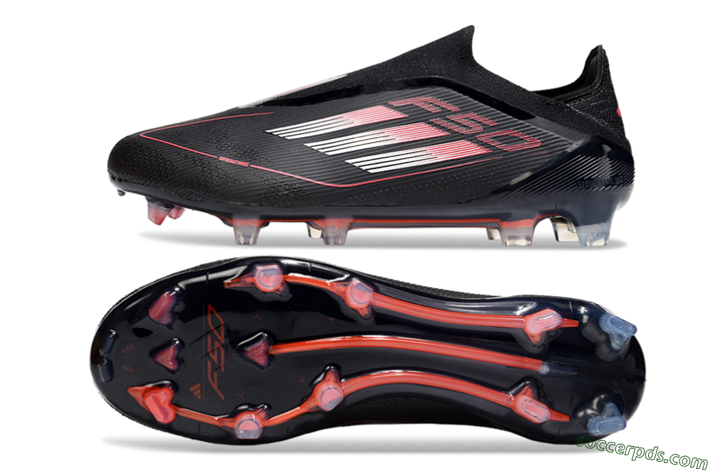 Adidas F50 Elite Laceless FG Low-Tops Football Boots - Black/Silver/Red 0