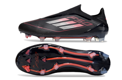 Adidas F50 Elite Laceless FG Low-Tops Football Boots - Black/Silver/Red
