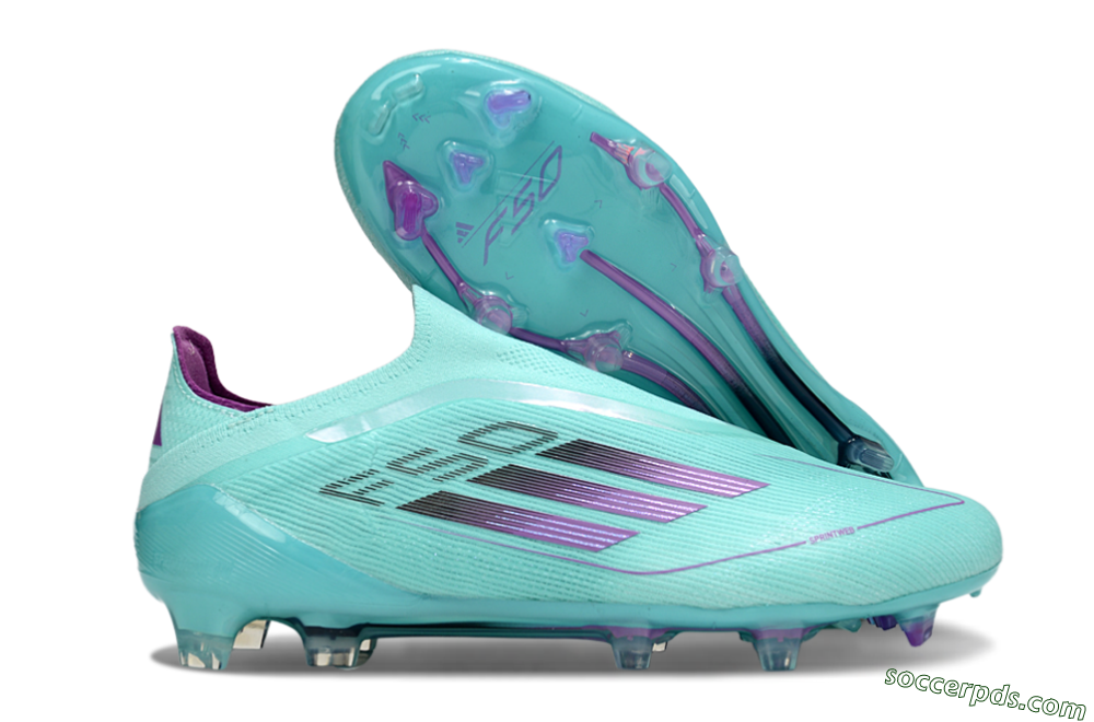 Adidas F50 Elite Laceless FG Low-Tops Football Boots - Jade/Purple/Black 1