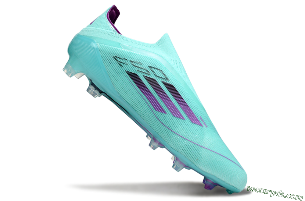 Adidas F50 Elite Laceless FG Low-Tops Football Boots - Jade/Purple/Black 4