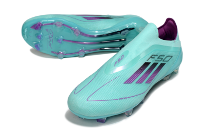 Adidas F50 Elite Laceless FG Low-Tops Football Boots - Jade/Purple/Black