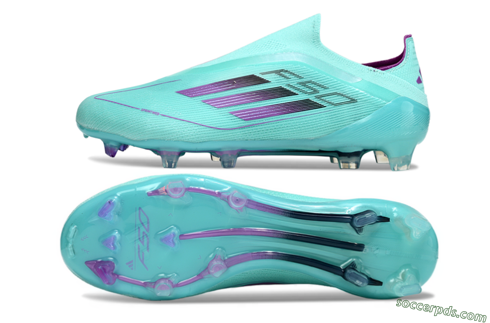 Adidas F50 Elite Laceless FG Low-Tops Football Boots - Jade/Purple/Black 0