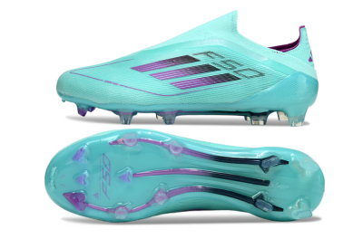 Adidas F50 Elite Laceless FG Low-Tops Football Boots - Jade/Purple/Black