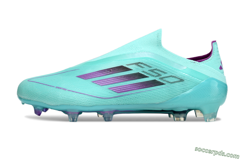 Adidas F50 Elite Laceless FG Low-Tops Football Boots - Jade/Purple/Black 2