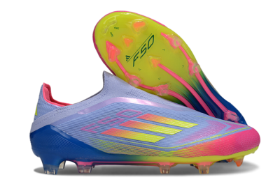 Adidas F50 Elite Laceless FG Low-Tops Football Boots - Blue/Yellow/Red