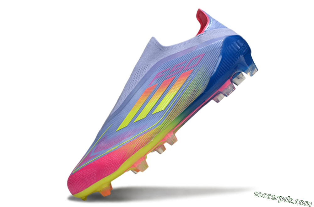 Adidas F50 Elite Laceless FG Low-Tops Football Boots - Blue/Yellow/Red 5