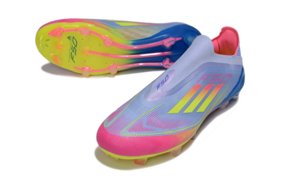 Adidas F50 Elite Laceless FG Low-Tops Football Boots - Blue/Yellow/Red