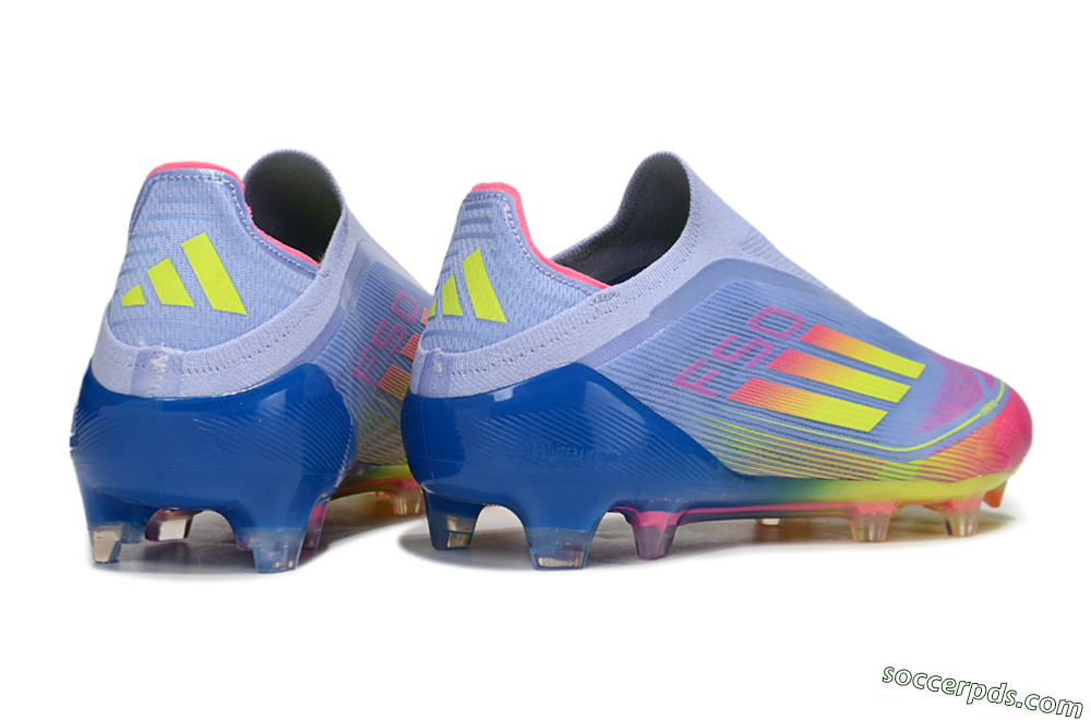 Adidas F50 Elite Laceless FG Low-Tops Football Boots - Blue/Yellow/Red 6
