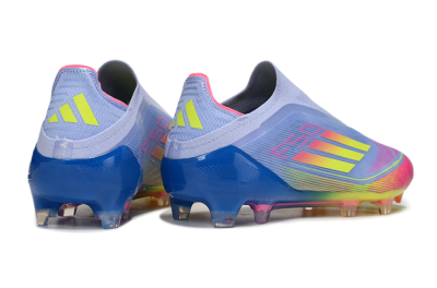Adidas F50 Elite Laceless FG Low-Tops Football Boots - Blue/Yellow/Red