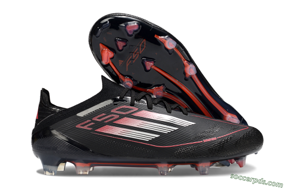 Adidas F50 Elite FG Low-Tops Football Boots - Black/Silver/Red 1
