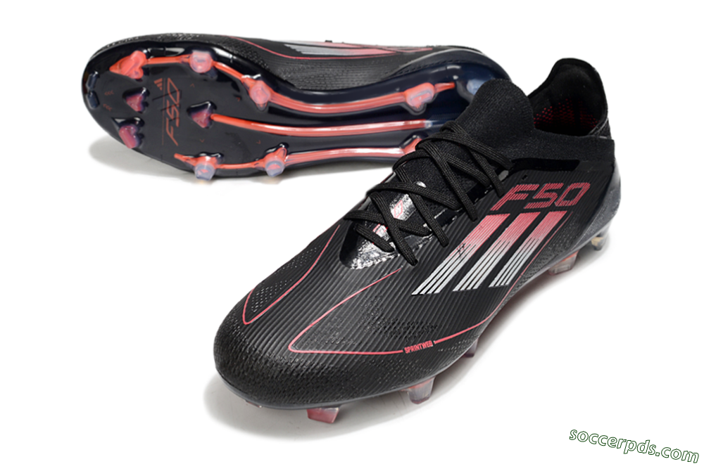 Adidas F50 Elite FG Low-Tops Football Boots - Black/Silver/Red 3