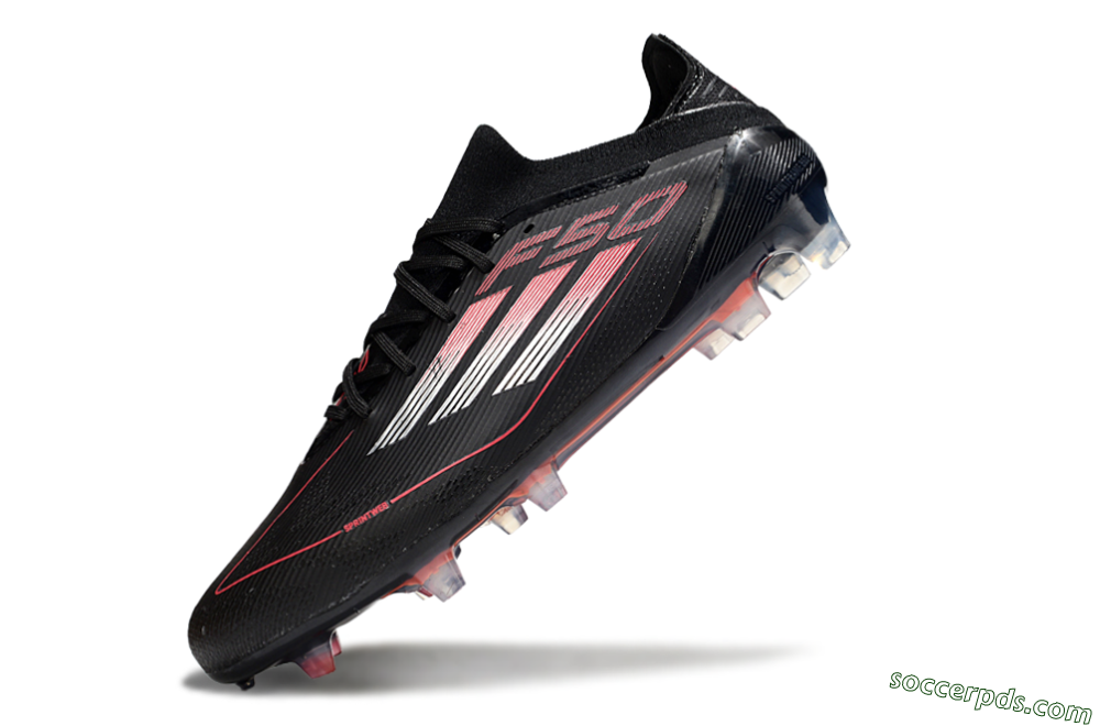 Adidas F50 Elite FG Low-Tops Football Boots - Black/Silver/Red 5