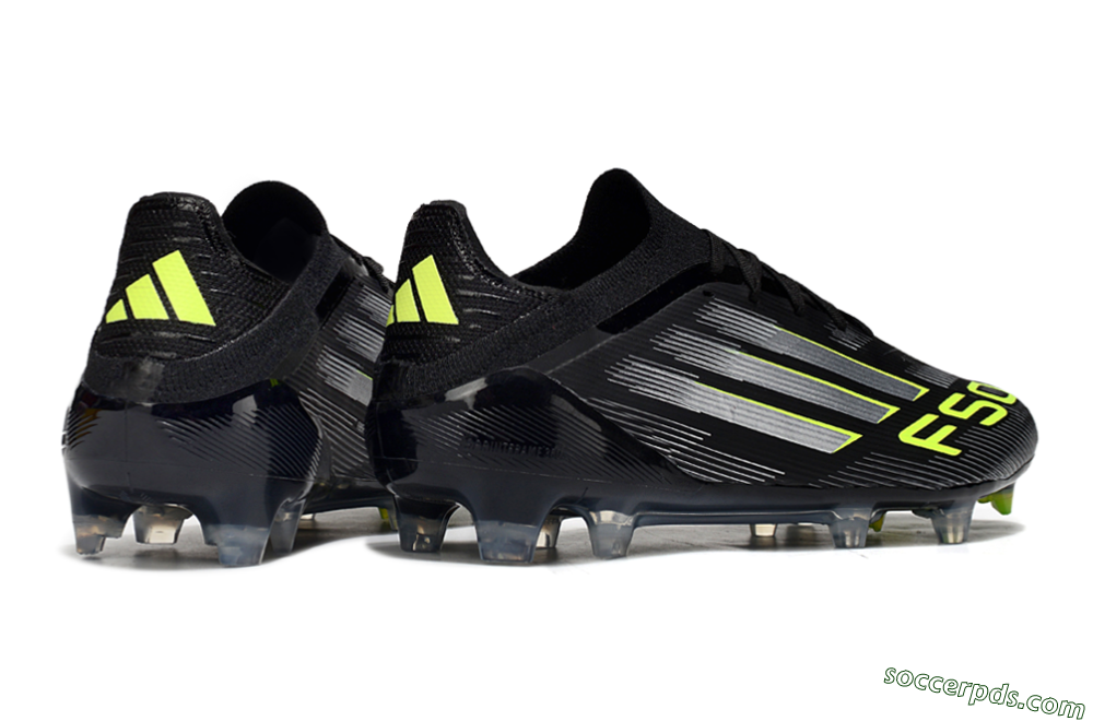Adidas F50 Elite FG Low-Tops Football Boots - Black/Silver/Yellow 6