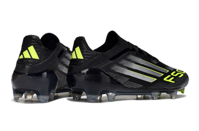 Adidas F50 Elite FG Low-Tops Football Boots - Black/Silver/Yellow