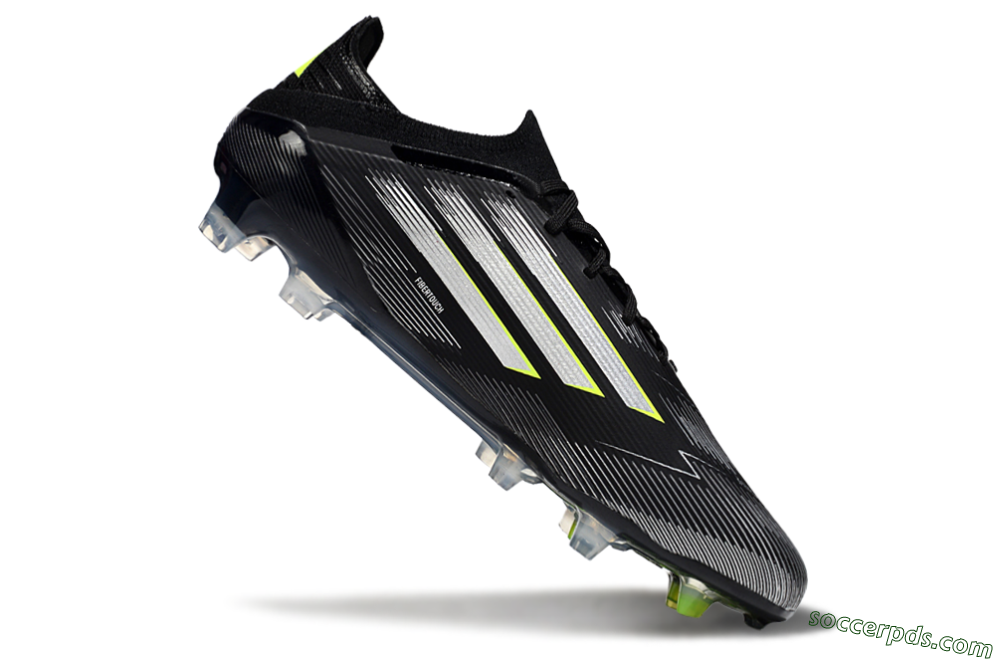 Adidas F50 Elite FG Low-Tops Football Boots - Black/Silver/Yellow 4