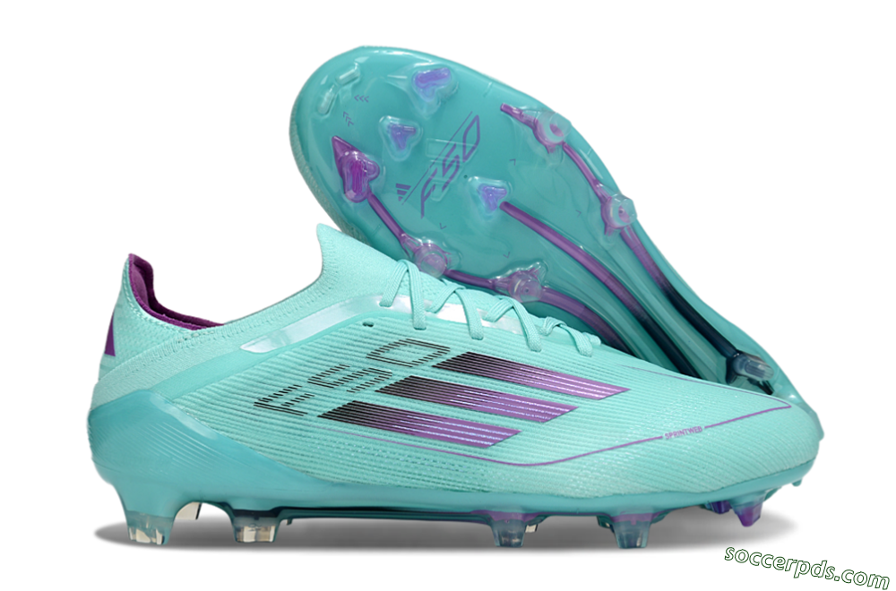 Adidas F50 Elite FG Low-Tops Football Boots - Jade/Purple/Black 1