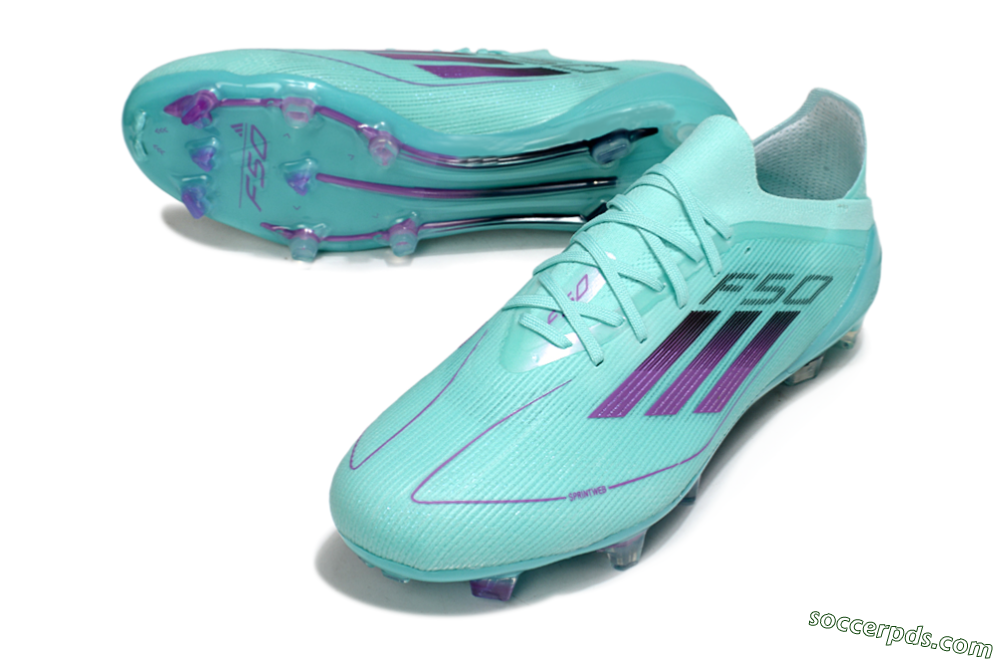 Adidas F50 Elite FG Low-Tops Football Boots - Jade/Purple/Black 3