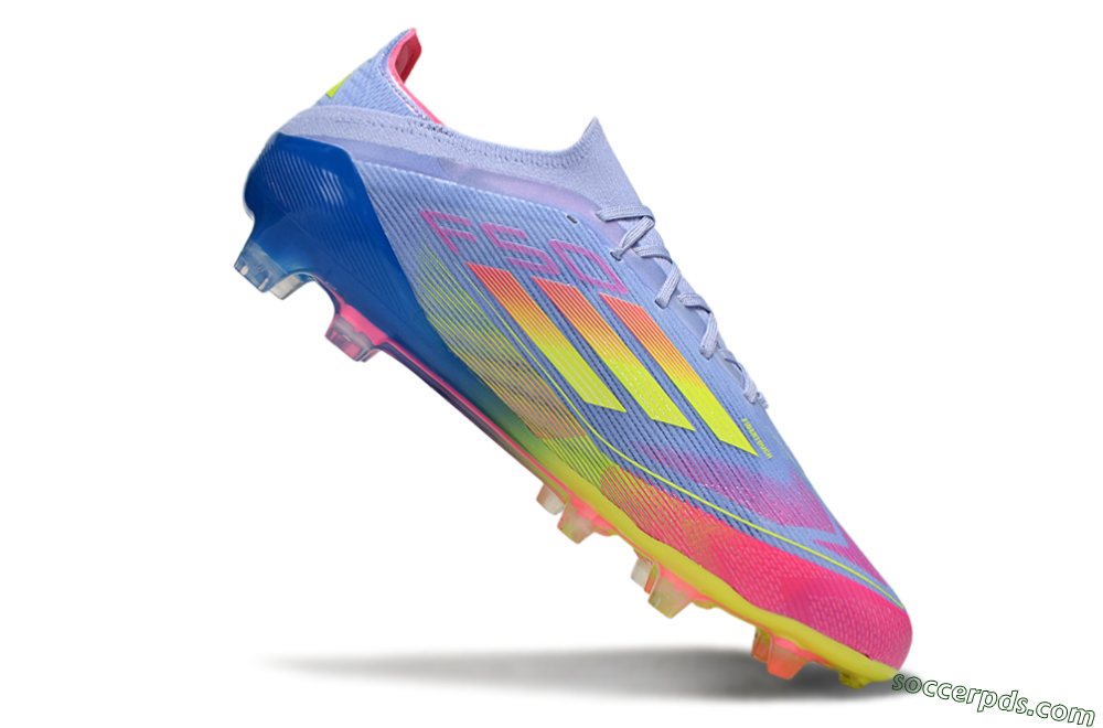 Adidas F50 Elite FG Low-Tops Football Boots - Blue/Yellow/Pink 4