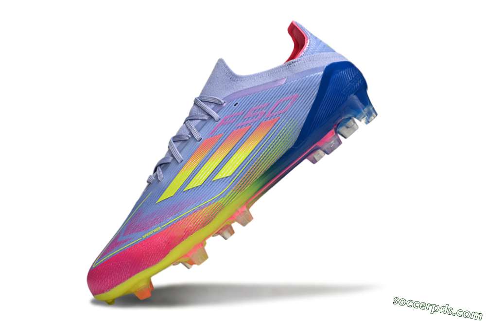 Adidas F50 Elite FG Low-Tops Football Boots - Blue/Yellow/Pink 5