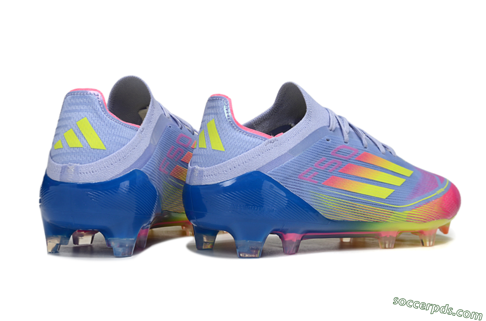Adidas F50 Elite FG Low-Tops Football Boots - Blue/Yellow/Pink 6