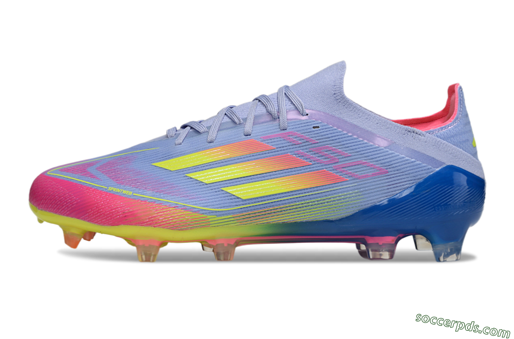 Adidas F50 Elite FG Low-Tops Football Boots - Blue/Yellow/Pink 2