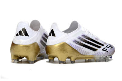 Adidas F50 Elite FG Low-Tops Football Boots - White/Black/Purple/Gold