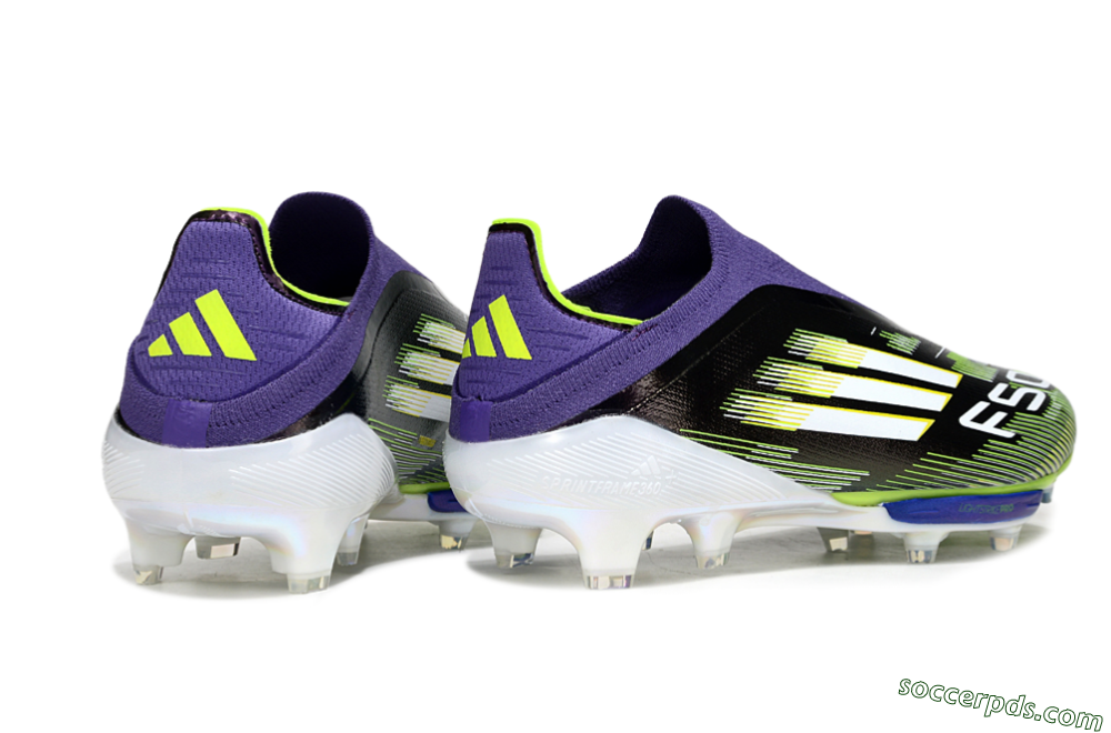 Adidas F50+ Elite Lightstrike Pro Laceless FG Low-Tops Football Boots - Purple/White/Yellow 6