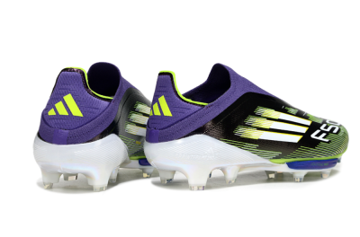Adidas F50+ Elite Lightstrike Pro Laceless FG Low-Tops Football Boots - Purple/White/Yellow