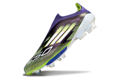 Adidas F50+ Elite Lightstrike Pro Laceless FG Low-Tops Football Boots - Purple/White/Yellow