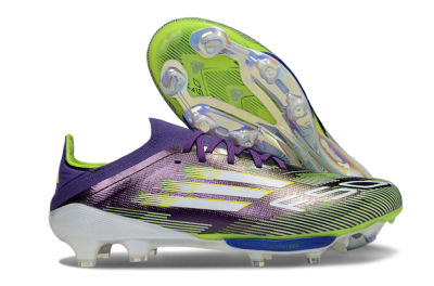Adidas F50+ Elite Lightstrike Pro FG Low-Tops Football Boots - Purple/White/Yellow