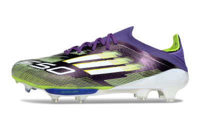 Adidas F50+ Elite Lightstrike Pro FG Low-Tops Football Boots - Purple/White/Yellow